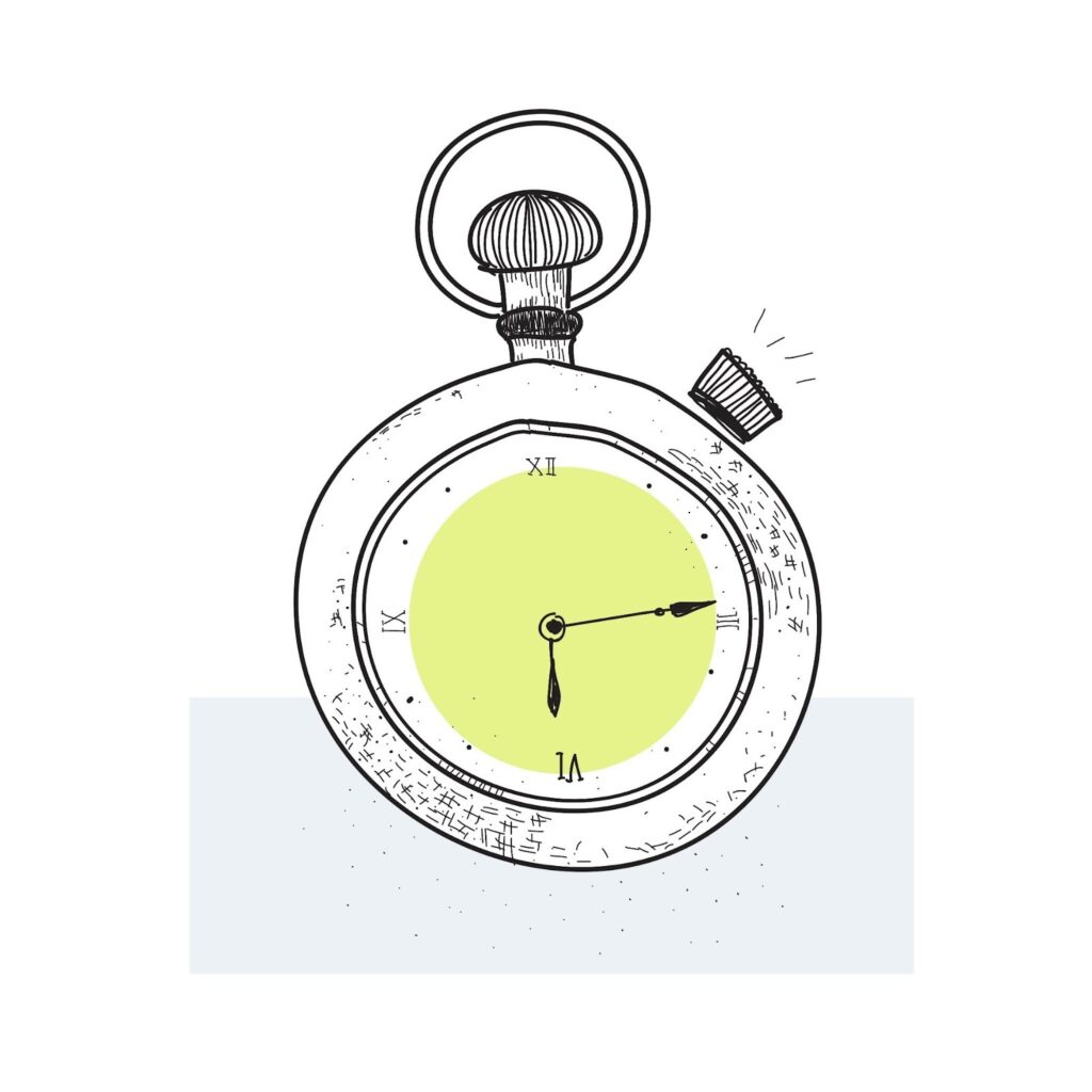 Imagem de um relógio, significando o intervalo bastante curto que os professores têm.